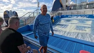 Ovation of the Sea 4-16-24 FlowRider Fun Pacific Ocean Reposition Cruise. #6