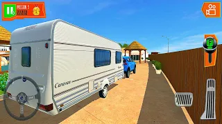 Camper Van Beach Resort Simulator #2 - Short Caravan Vehicle Driving - Android Gameplay