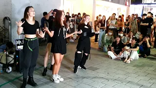 BLACK MIST. BEAUTIFUL ENCHANTING PERFORMANCE. HONGDAE STREET.