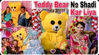 Teddy Bear Funny Pranks on Married party 🥳 Teddy Bear Prank On Cute Girls 🥰 Irritating People