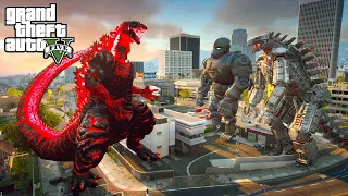 Shin Godzilla vs Mechagodzilla and Mechani-Kong | GTA V Mods