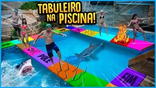 TABULEIRO GIGANTE DENTRO DA PISCINA!! ( TABULEIRO 100% AQUÁTICO ) [ REZENDE EVIL ]