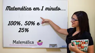 Porcentagem | 100% 50% 25% fácil de calcular | Matemática em 1 minuto