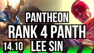 PANTHEON vs LEE SIN (JGL) | Rank 4 Panth, 10/3/11 | KR Challenger | 14.10