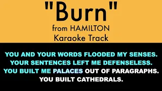 "Burn" from Hamilton - Karaoke Track with Lyrics on Screen