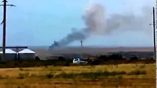 Украина Донбасс Горит сбитый самолет хунты 7 августа 2014