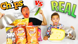 CHIPS VS REAL FOOD CHALLENGE - Vraie nourriture ou Chips ?