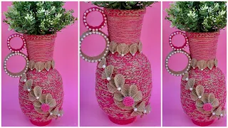 DIY Jute Rope Vase/ Making Jute Vase At Home/ Easy Diy Jute Vase