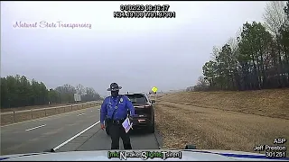 Traffic Stop Fictitious Tags I-530 Pine Bluff Arkansas State Police Troop E, Traffic Series Ep. 157