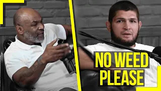 Khabib nurmagomedov tells Mike Tyson to put the weed away, Someone got mad about it, Paddy pimblett