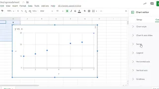 Creating an equation in google sheets from a scatter plot