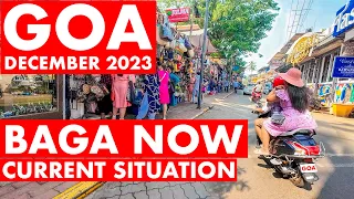 Goa | Baga Beach Road - December 2023 | Situation Update | Titos Lane | Goa Vlog | Nightlife, Market
