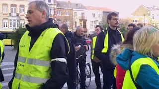 22 décembre 2018, Gare des Guillemins, à Liège avec les Gilets Jaunes