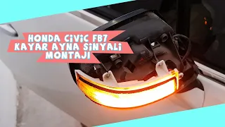 Honda Civic 2014 Fb7 Kayar Led Ayna Sinyali Montajı