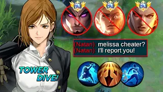 GLOBAL ENEMY THINKS I'M A CHEATER BECAUSE OF MY UNLI DASH MELISSA TRICKS! | PERFECT TOWER DIVING!