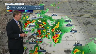 Heavier showers and thunderstorms back again on Friday