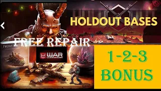 War commander- HOLDOUT 1-2-3 / BONUS BASE / FREE REPAIR