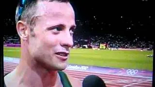 Oscar Pistorius 400m Semifinal Highlights and Interview