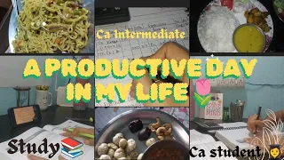 A productive day in My life 📚👩‍🎓| A day in life of a CA student🌷| CA student vlog😄