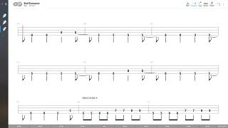 Lady Gaga - Bad Romance (SYNTH BASS TAB PLAY ALONG)