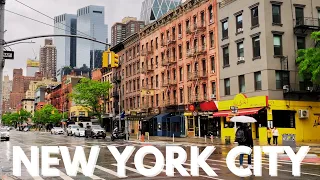 Walking Tour NYC 🗽| Rainy Sunday Walk ☔️| Upper West Side | Hell's Kitchen | Columbus Av.【4K】