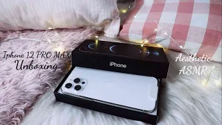 IPHONE 12 PRO MAX UNBOXING📦🍎+ CASE || SILVER || 128GB || AESTHETIC&ASMR