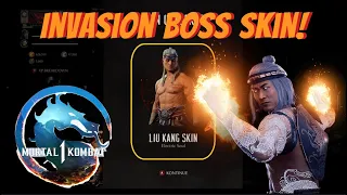 MK1 how to beat Liu Kang Invader Boss! Invasion Season 5 Shang Tsung's lab