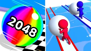 Ball Run 2048 Vs Snow Race 🟣🔴🔴Max New Update Tiktok Levels 1-9999 Mobile Gameplay WW3