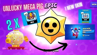 UNLUCKY!! Mega pig ever | 2x opening | #megapig #unlucky #brawlstars #opening