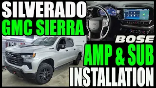 2019 -2023 CHEVY SILVERADO / GMC SIERRA AMP AND SUB INSTALL