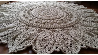 Часть 7 ВЯЗАНЫЙ КОВЕР  37 ряд МК мастер класс CROCHET RUG