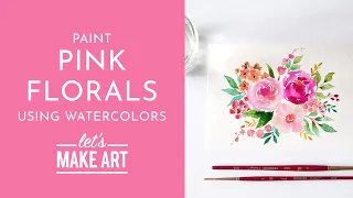 Let's Paint Pink Florals | Watercolor Tutorial with Sarah Cray