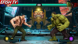 Mike Haggar & Chun-Li vs Hulk & Black Widow (Hardest AI) - Marvel vs Capcom: Infinite