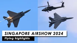 Singapore Airshow 2024 Flying Highlights, Apache, Sarang, F15, Airbus A350, Comac c919