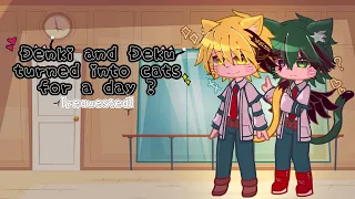 Denki and Deku turned into cats for a day?||requested||mha||exp.deku au