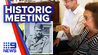 Holocaust survivor meets family of man who freed her | 9 News Australia