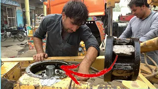 Uncredible Grader Cricle driver Gear Repair in local workshop||Unique way to Repair#graders #grader