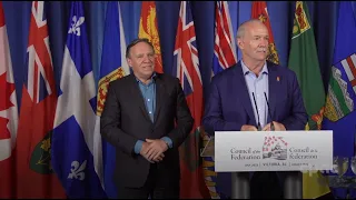 B.C. Premier John Horgan and Quebec Premier François Legault on health-care funding – July 11, 2022