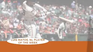 Congratulations Luis Matos: NL Player of the Week!