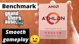 Radeon Vega 3 Graphics AMD Athlon 3000G Grand Theft Auto V GTA V FPS Test | Mali Sonu