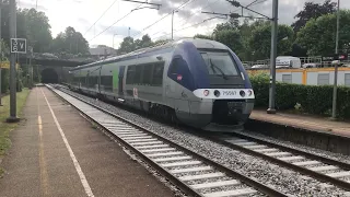 Arrivée d’un train TER Normandie Nomad en gare de Bernay