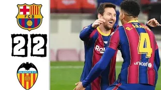 Barcelona vs Valencia 2-2 - All Goals & Highlights 2020
