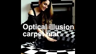 3D Vortex Optical Illusion Rug Swirl