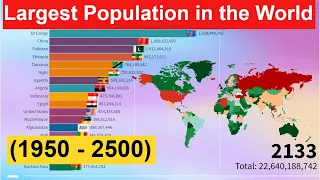 Largest Population in the World (1950 - 2500) World's Most Populated Countries