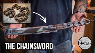 The Chain Sword | Forging a perfect blade out of a rusty old chain!!