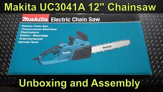 Makita UC3041A 12" Chainsaw - Unboxing, Assembly and UK Extension Lead Construction