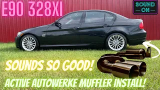 BMW E90 N52 Active Autowerke performance muffler install!