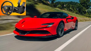 Ferrari SF90  Stradale - The Crew Motorfest | Thrustmaster T80 Wheel Gameplay