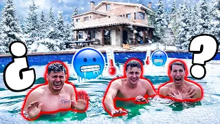 ¿QUÉ YOUTUBER AGUANTA MÁS en la PISCINA CONGELADA de la MÁXIMO HOUSE?🥶