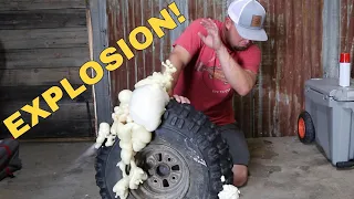 Fixing A Flat With Spray Foam!